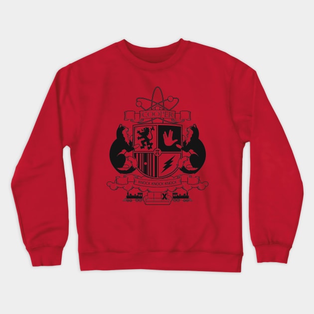 Cooper Coat of Arms (Monochrome Edition) Crewneck Sweatshirt by cloudshadow